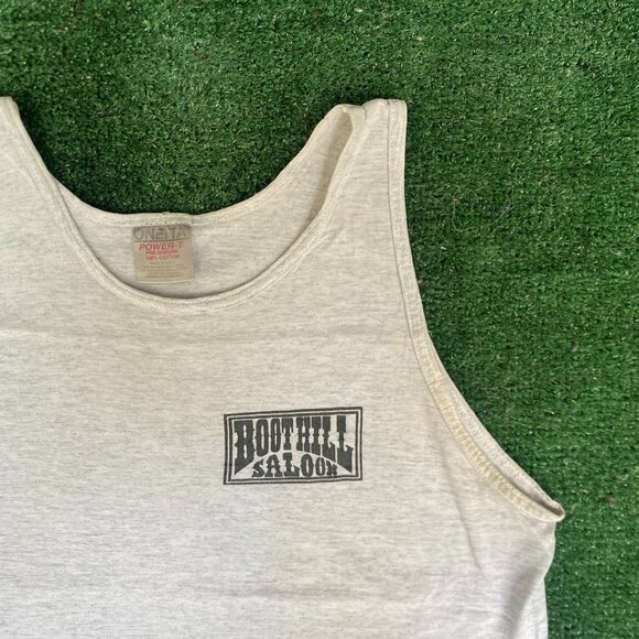 Vintage 90s Boot Hill Saloon Tank Top Biker Motorcycle Tee - Picture 2 of 8